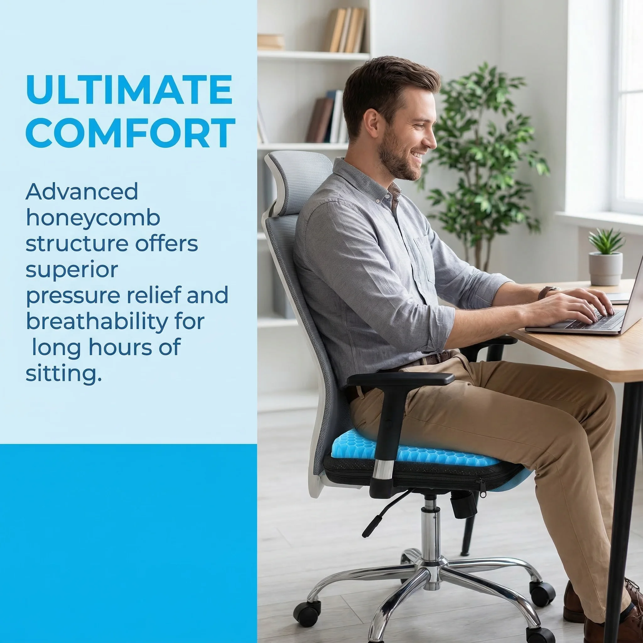 Gel seat cushion in car use