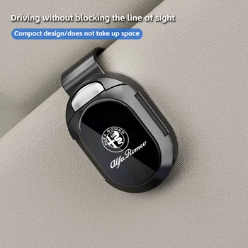Auto Occhiali Clip Occhiali da sole Clip Porta biglietti per carte per Alfa Romeo STELVIO Giulia 159 Giulietta 147 Mito 156 MTO Accessori auto