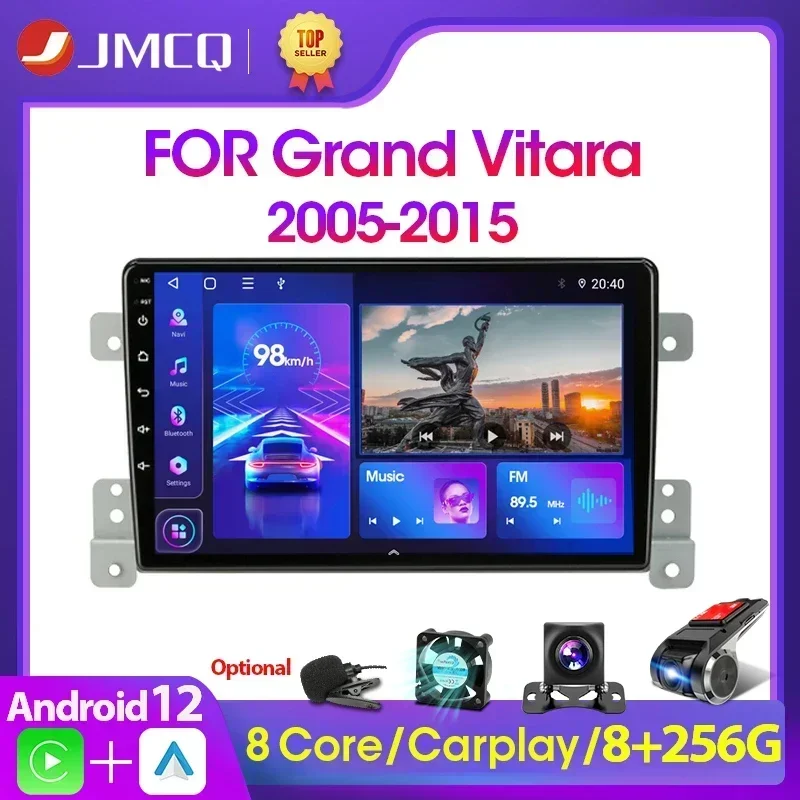 jmcq-car-radio-multimedia-video-player-9-android-12-4g-wifi-dsp-navegacao-gps-2-din-carplay-para-suzuki-grand-vitara-2005-2015