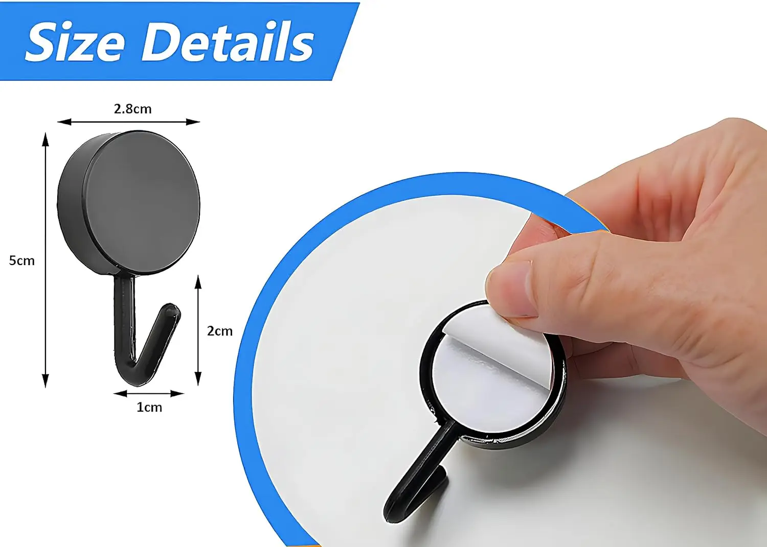 Description Picture 5 of item5/10PCS Plastic Adhesive Hook Creative Clothes Hook Kitchen Bathroom Wall Holeless Strong Adhesive Hook Towel Hooks Coat Hangers