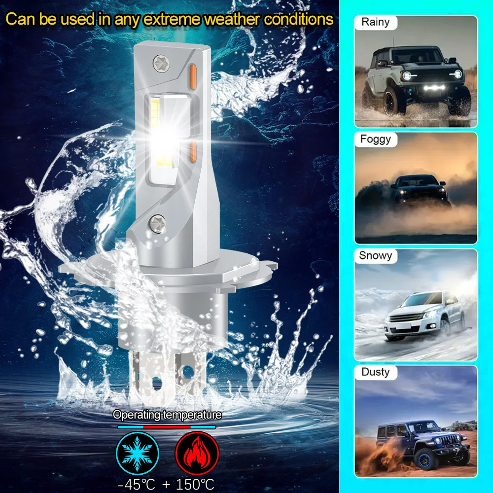 H4 Canbus LED 자동차 전조등 전구, 120W 20000LM, 12V 6000K, VW Polo 6R 2009-2012 2013 2014 2015 2016 2017 2018 2019