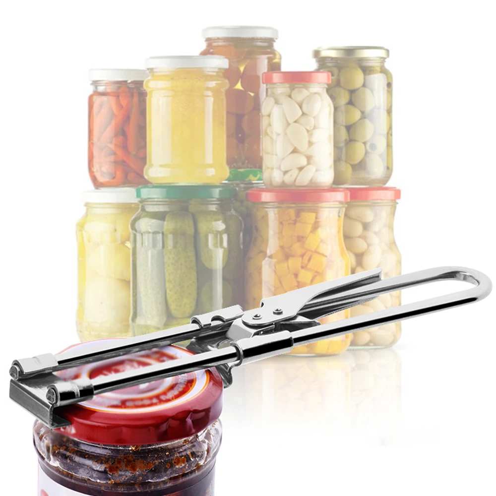 JJYY Adjustable Multi-Function Stainless Steel Bottle Cap Opener Lids Off Jar Opener Labor-Saving Screw Can For Kitchen