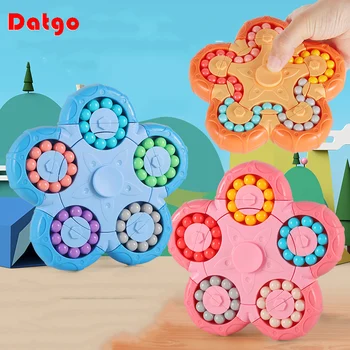 New Ten-sided Rotation Finger Magic Beans Spin Bead Puzzles Game Gyro Antistress Learning Educational Magic Disk For Children 1
