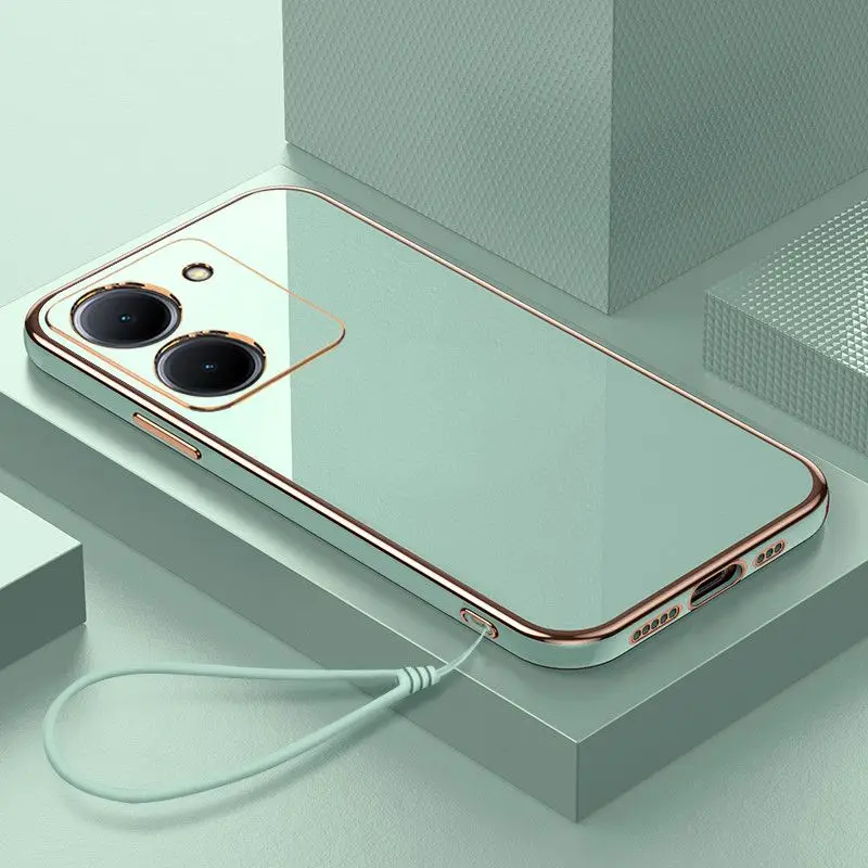 Luxury Plating Straight Edge TPU Soft Phone Case