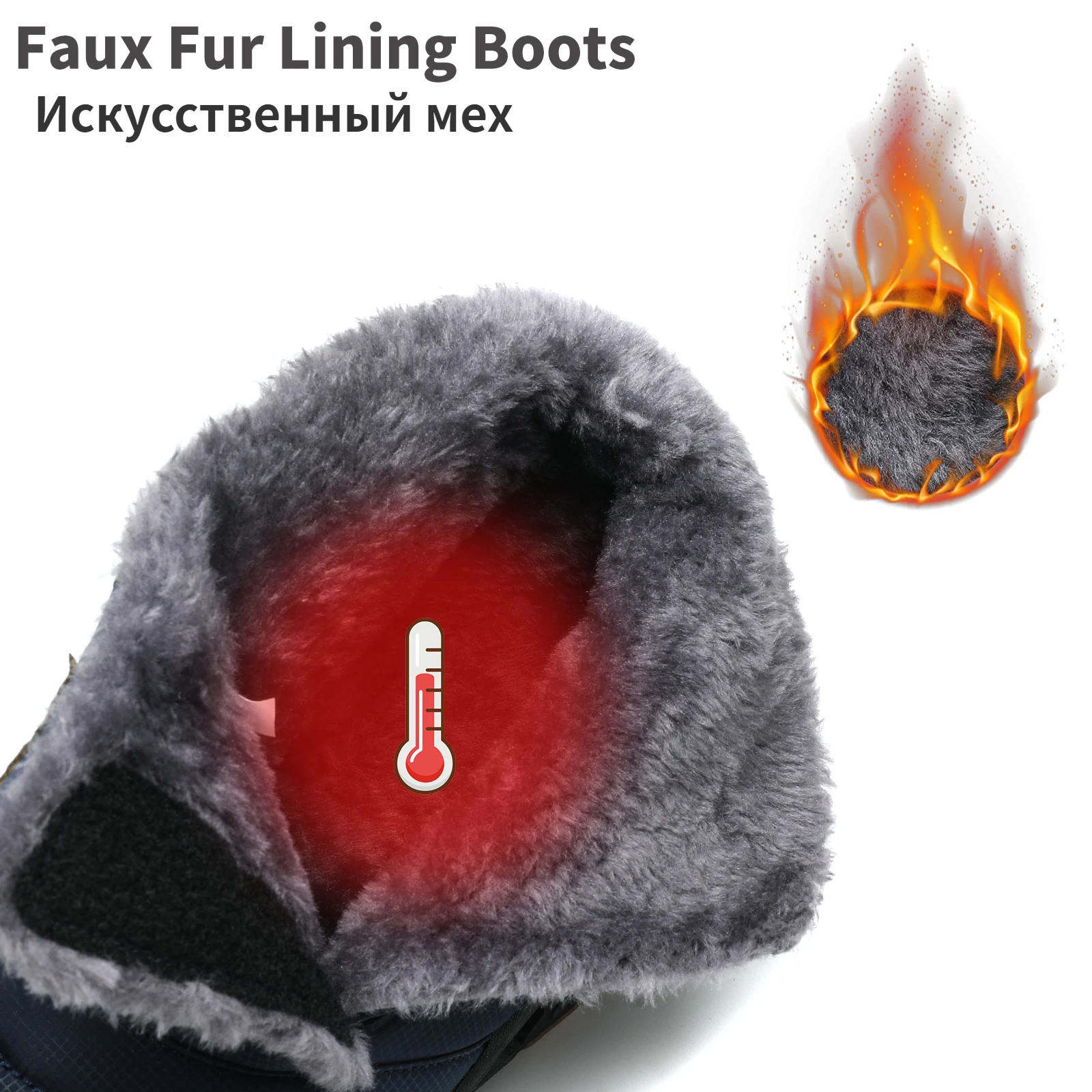 Winter Unisex Waterproof Anti-collision Shock Absorbing Snow Boots Skiing Cross Country Adventure Hunting Fishing Cargo Boots