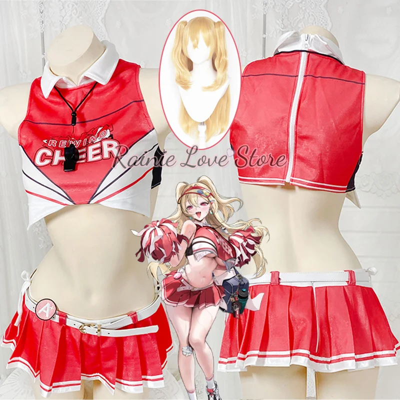 Game Goddess of Victory: Nikke Clay Cosplay Clay Bay Cos Costume Wig Cheerleader Uniform For Hallowmas Carnival Adult Outfit - AliExpress 
