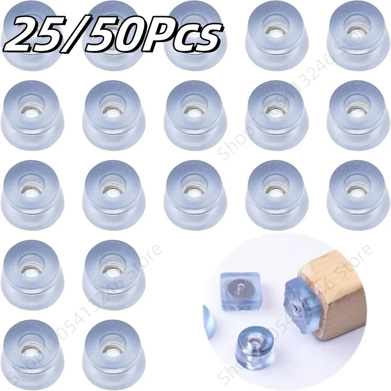 25/50Pcs 고무 미끄럼 방지 의자 다리 매트 가구 다리 소음 방지 내마모성 패..