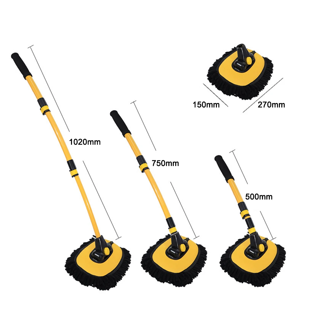 Car Wash Brush Telescoping Long Handle Cleaning Wash Mop With Soft