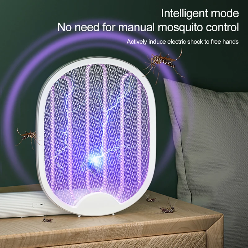 Lampe anti-moustiques électrique 2 en 1, Angle réglable, 3500V, Anti-mouche,  Rechargeable par USB, Anti-insecte - AliExpress