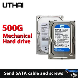 Desktop Second-hand Mechanical Hard Disk SATS Serial Port 3.5-inch 500GB Monitoring Game Universal Blue Disk Thin Disk