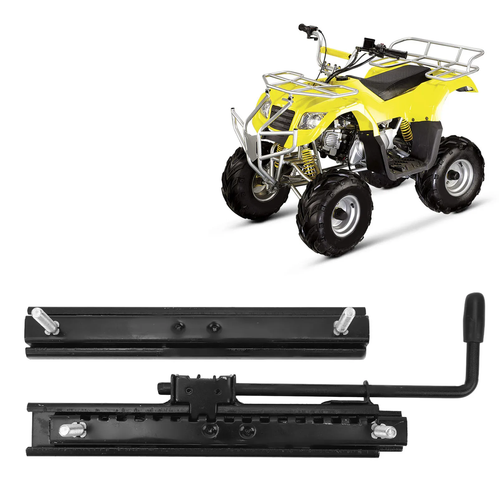 2PCS Seat Slider Track Strong Strength Adjustable Seat Sliding Fit For Go Kart Four Wheel Off Road UTV