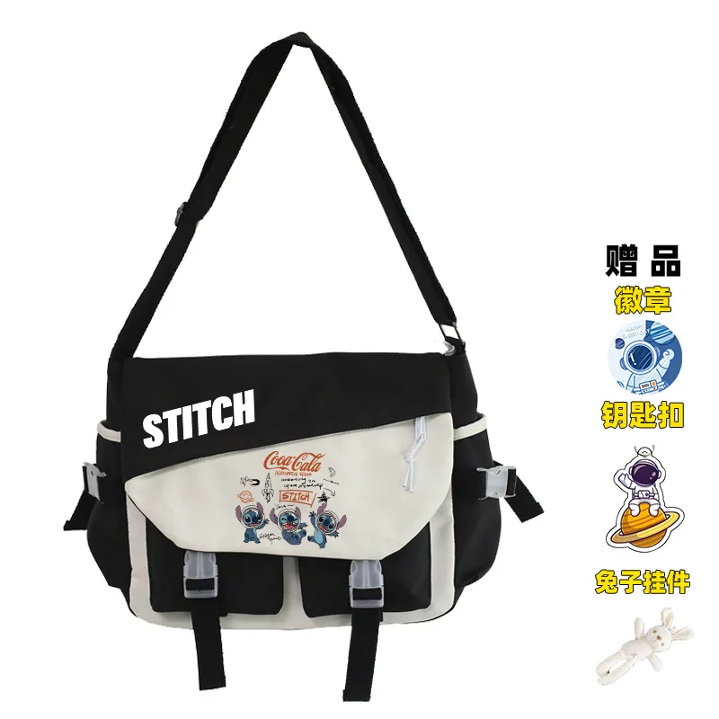 MINISOStarCraft Baby Shoulder Bag Cartoon Stitch Campus College Student High School Student Crossbody Bag High Capacity Backpack