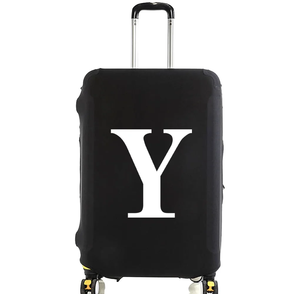 thumbnail image 1 of Funda de equipaje unisex de 18 a 32 pulgadas con diseño de letras blancas a la moda, maleta con ruedas, bolsas antipolvo elásticas, accesorios de viaje, 1 of 5