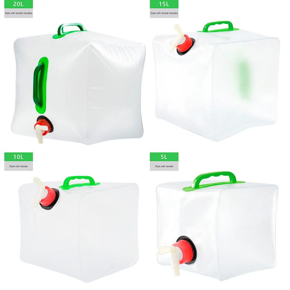 5L/10L/15L/20L 물탱크 휴대용 캠핑 버킷 물 저장 대용량 누수 없음 캠핑 장비 용품