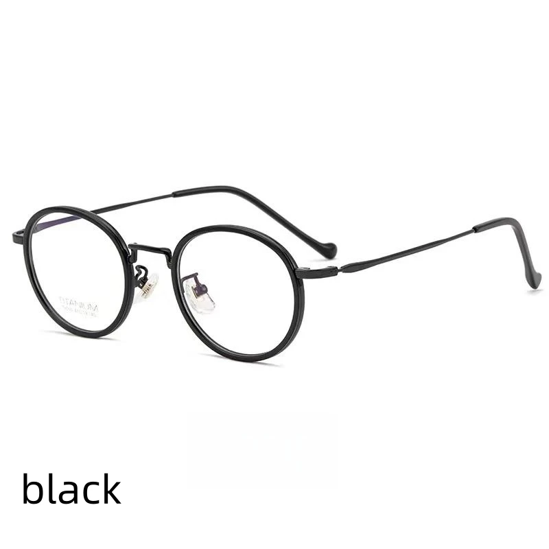 

47mm High quality small frame glasses Pure titanium glasses Men's retro optical prescription glasses Frame women T6055