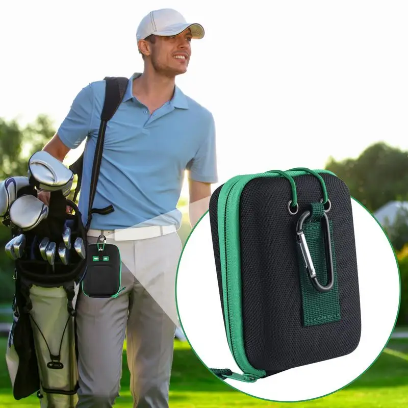 Golf Rangefinder Carry Bag Range Finder Case Eva Bag with Carabiner Belt Clip Waterproof Range Finder Storage Box forRangefinder