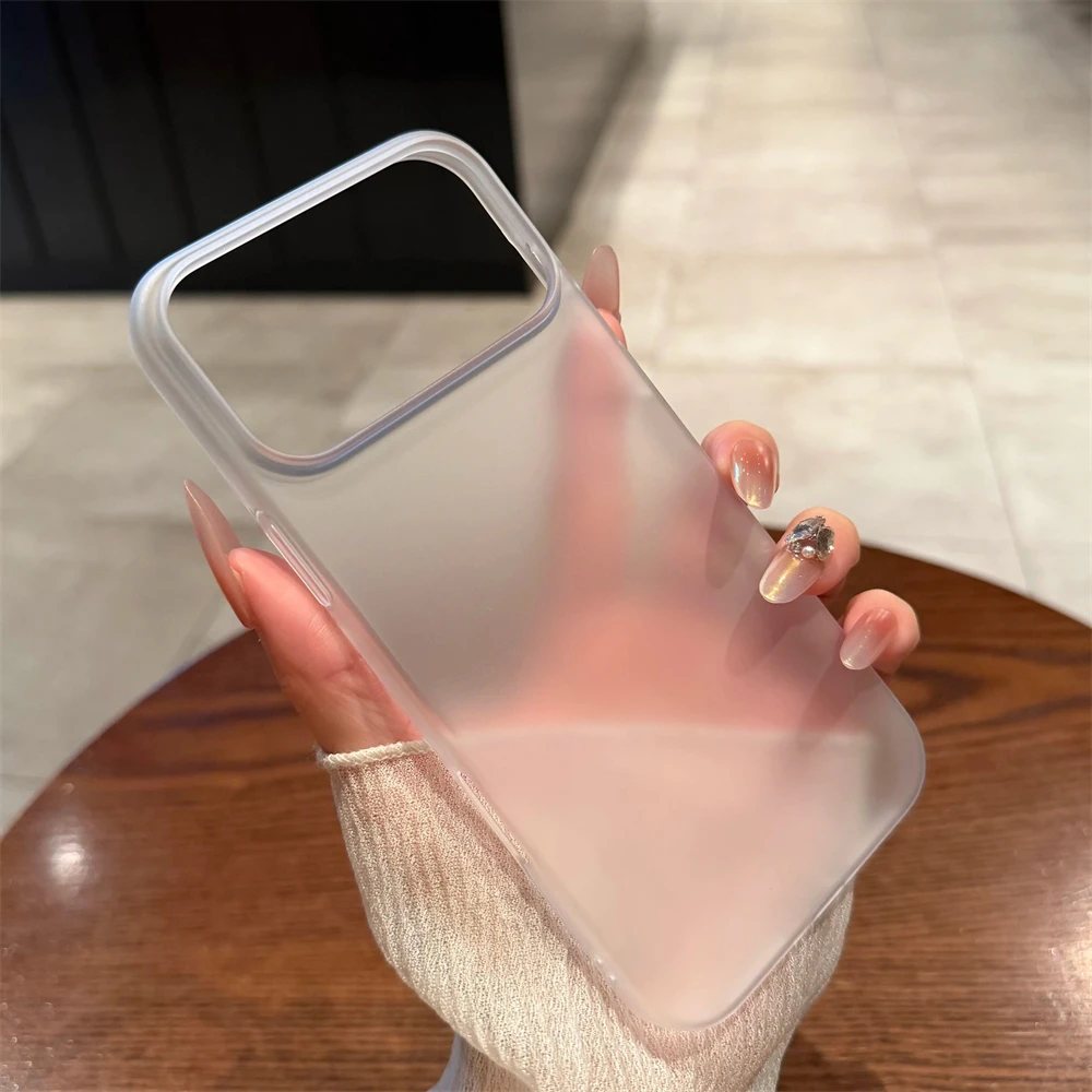 Ultra Thin Matte Frosted Phone Case - Slim Transparent HD Hard Cover
