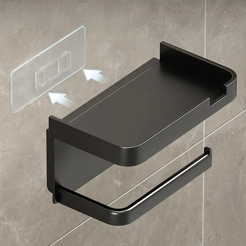 Plastic Paper Holder Storage Rack Kitchen Towel Placement Seasoning Bottles Bathroom Wall Roll Paper Phone Storage Holder