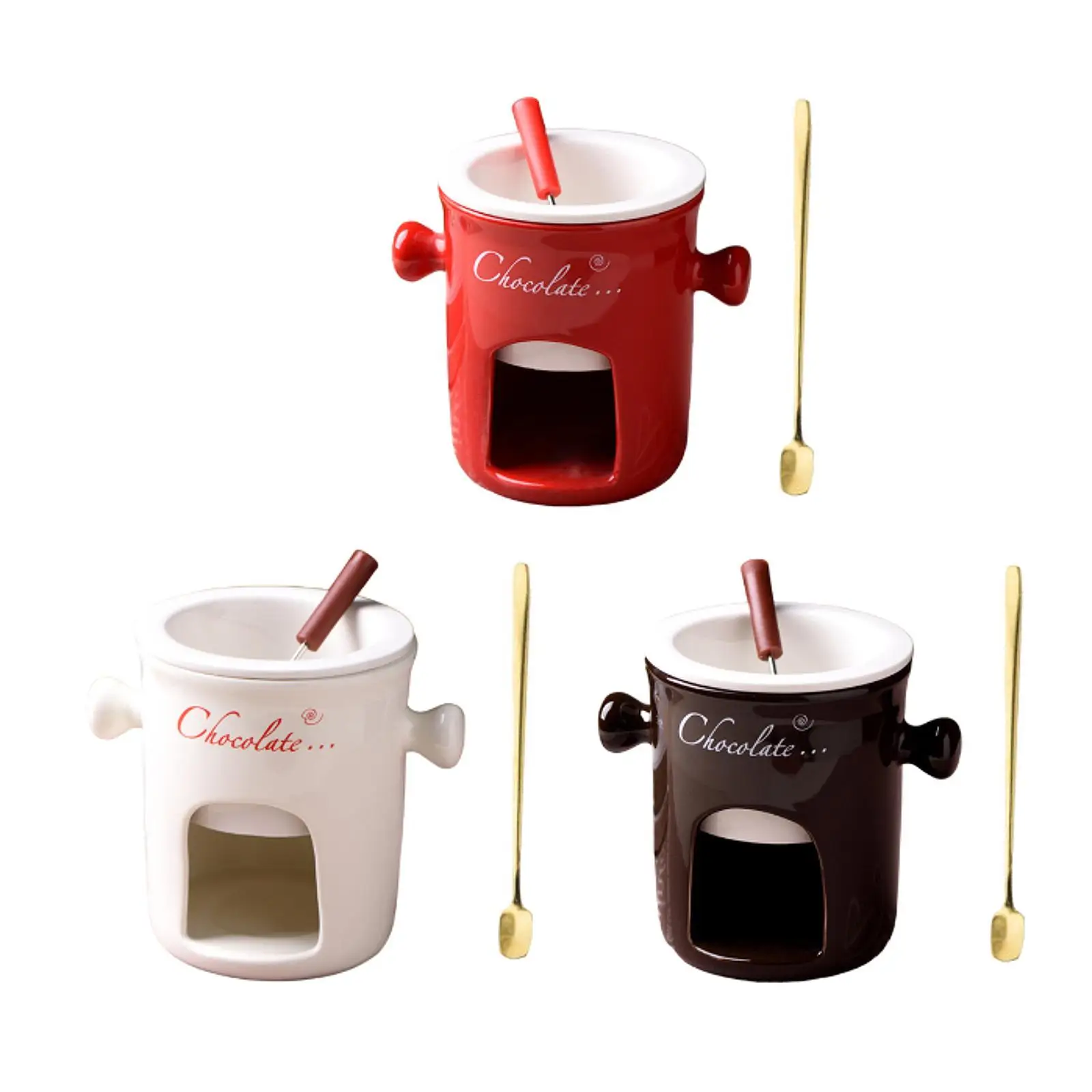Fondue Mug Tapas Chocolate Melter Pot Cookware Melting Mug Candy Hot Pot