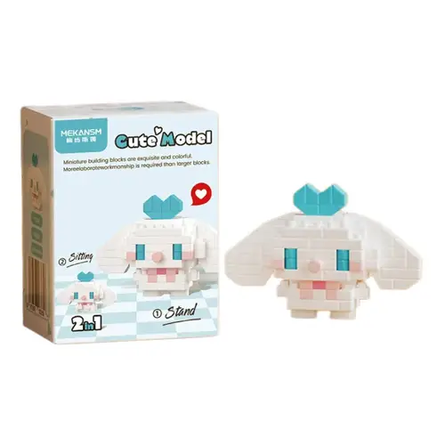99 style SANRIO Hello Kitty Building Blocks Cartoon Figures Kuromi Bricks My Melody Children's Assembly Toys Cinnamoroll Gift - Image 69