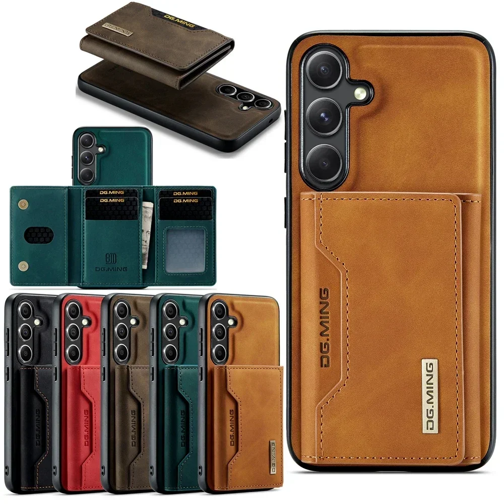 Premium Magnetic Leather Wallet Phone Case with Card Slots