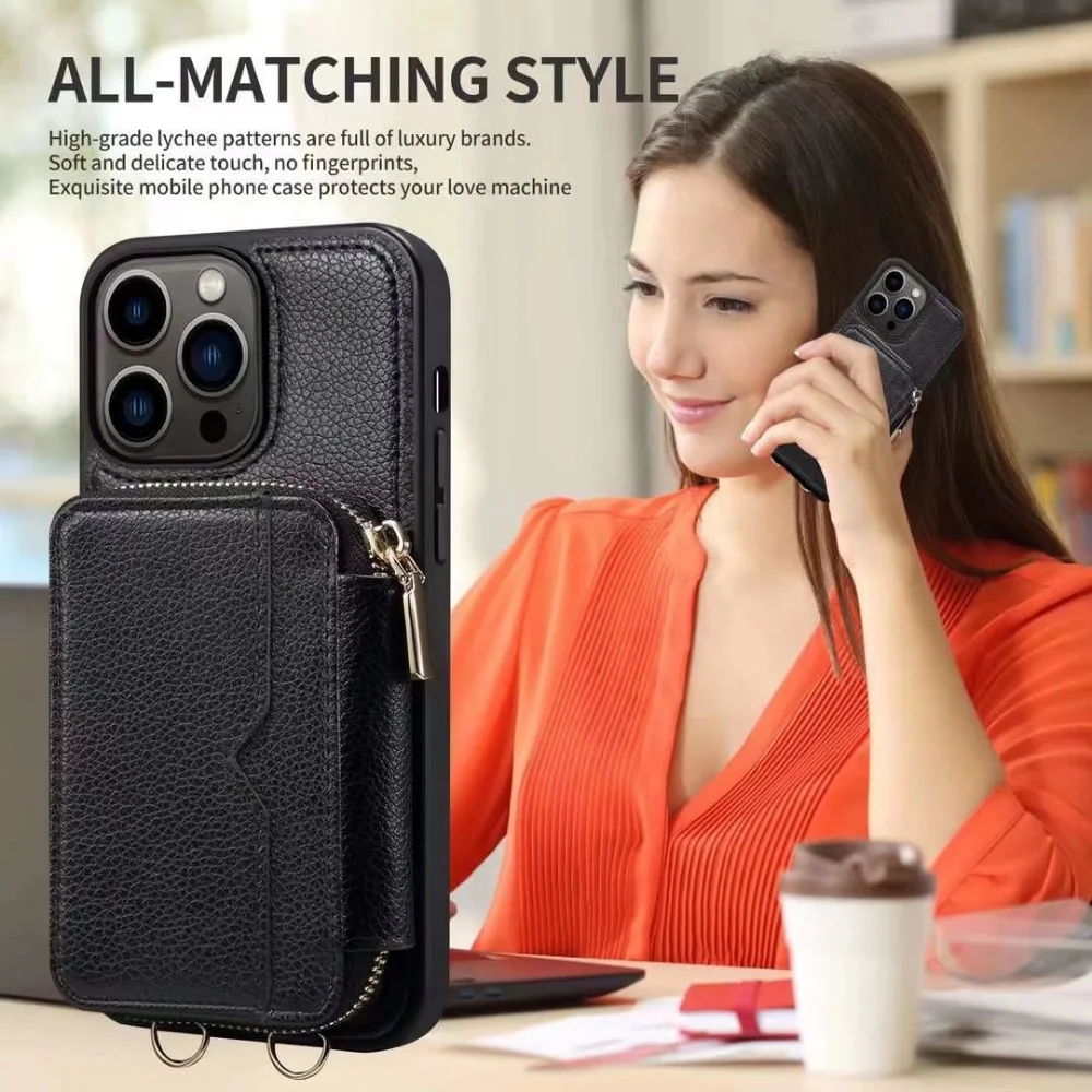 Iphone 13 Phone Case Card Holder Wallet Crossbody - Wallet Funda de cuero  Iphone 14 - Aliexpress