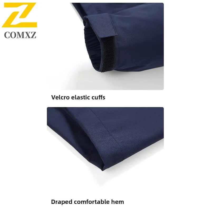 COMXZ Premium Outdoor Mens Jacket Cycling Comfortable Lightweight Coats Hooded Travel Windproof Zipper Autumn Wear Outerwear