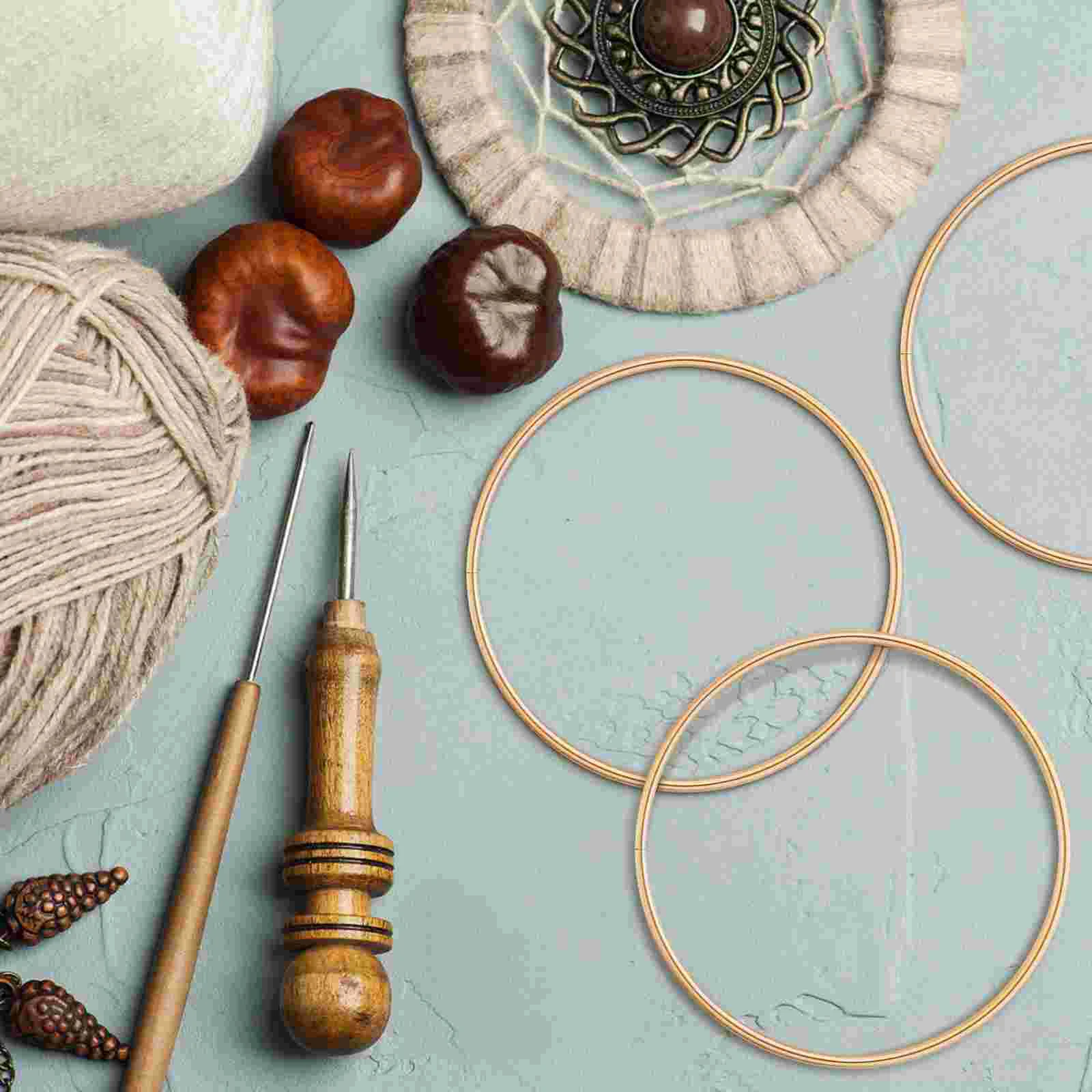 10Pcs Metal Hoops Dreamcatcher Craft Accessories Round Rings Wreath Circles Diy Adornment Home Decor Wind Chimes Hanging 2