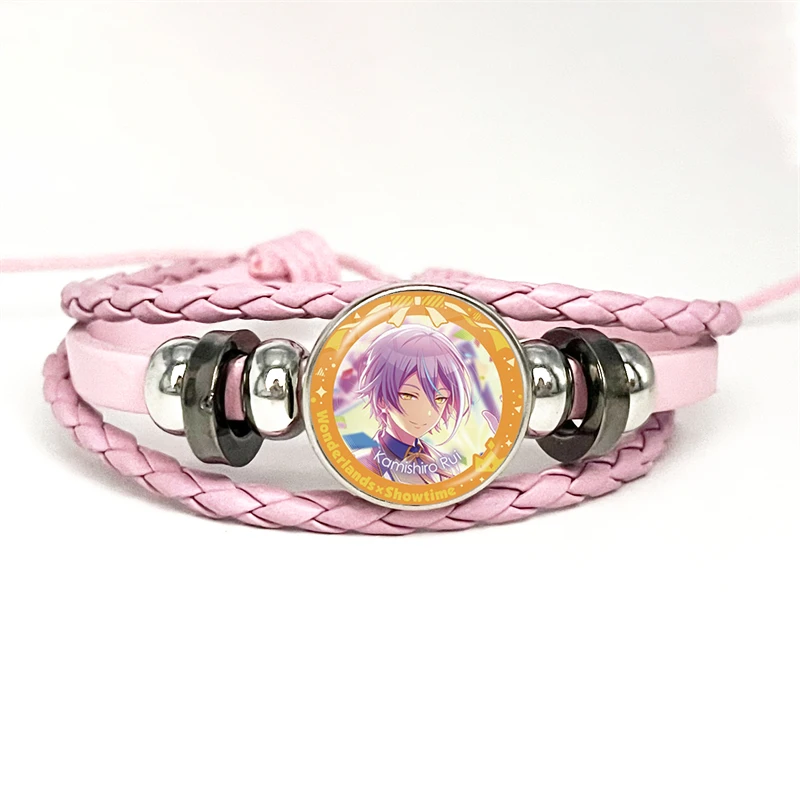 Project SEKAI Anime Leather Bracelets MORE MORE JUMP! Vivid BAD SQUAD Wonderlands×Showtime Leo/need Bangles Jewelry Gift 4