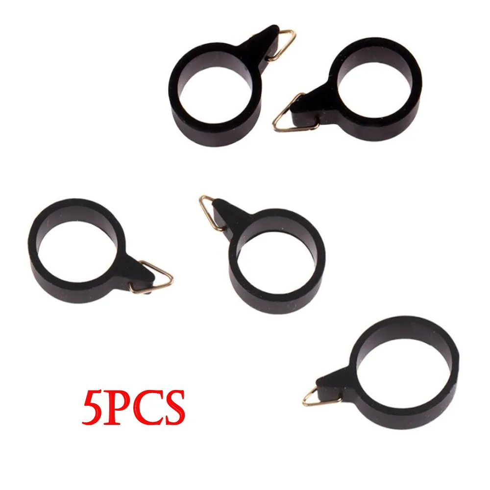 

Keep Your Fishing Equipment Organized with 5PCS Elastic Fishing Rod Hook Keeper Fly Pole Rubber Rings Metal Holders