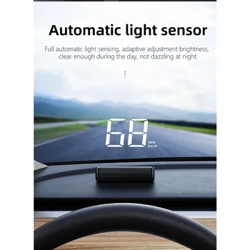 Display Head-Up Universale per Auto con GPS, Tachimetro HD 1080P, Monitor per Cruscotto con Velocità in Tempo Reale, Compatibilità di Navigazione