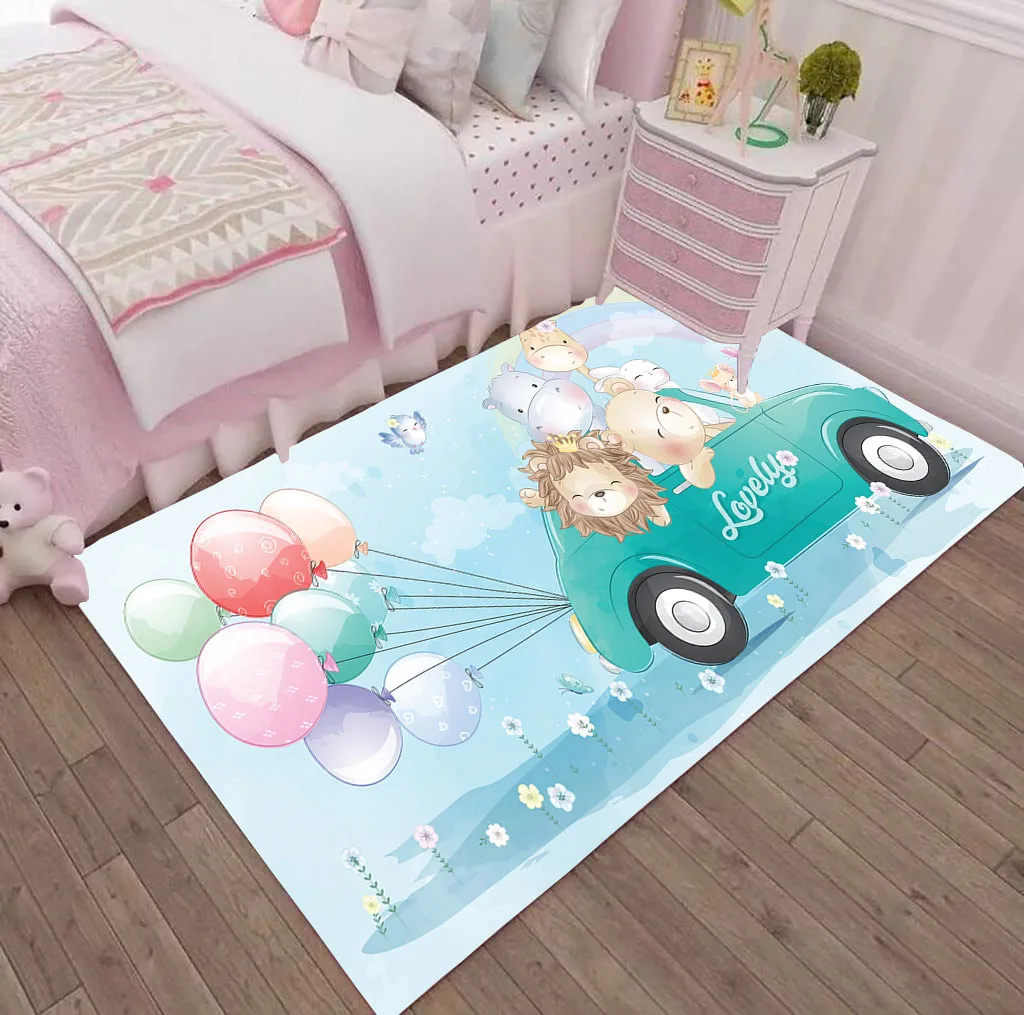 Kids Carpet Children Play Mat Non-slip Princess Room Carpet Non-slip Crawling Mats Living Room Home Decoration ковер Dywan