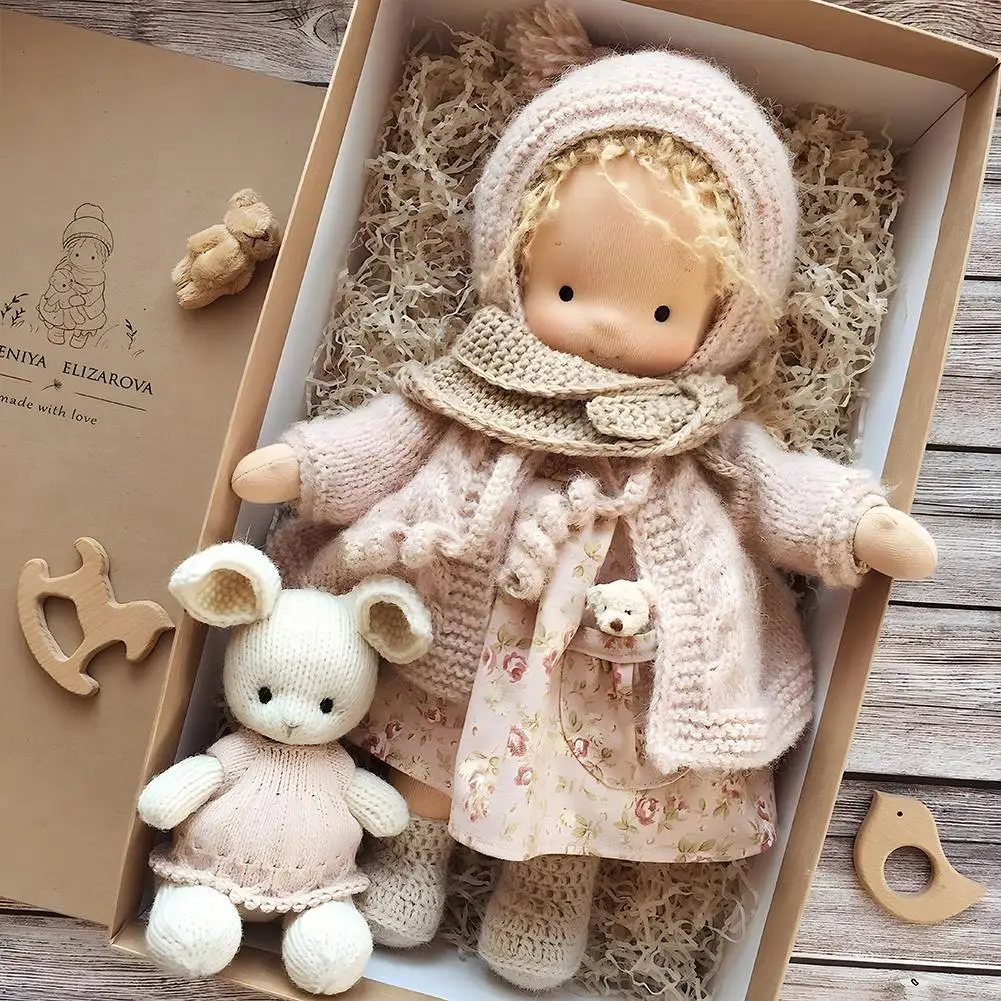 

A Mini Waldorf Doll Native Enamel Doll Artist Handmade Kawaii Children's Christmas Gift Toy Doll Handmade Soft Stuffed