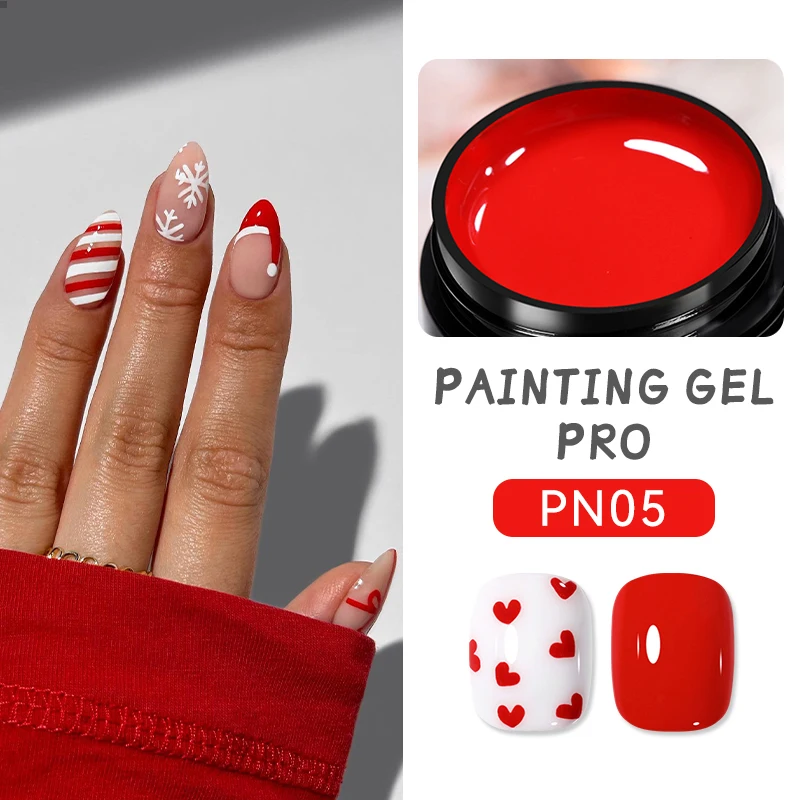thumbnail image 1 of BORN PRETTY Esmalte en gel para pintar en blanco y negro, 5 ml, profesional, con textura súper fina, para dibujar líneas y flores, gel para manicura UV, 1 of 5