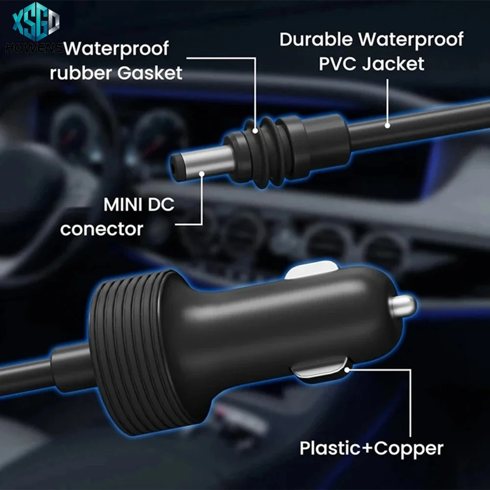 스타링크 미니 전원 케이블 시거잭 어댑터 차량용 충전기 12V-24V DC 전원 코드 (스타링크 미니 DC 남성 플러그 - 시거잭 플러그)