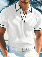 Nouveau Polo homme chemise à manches courtes couleur unie pour hommes d'affaires décontracté et à la mode été nouveau Polo à manches courtes pour hommes 4