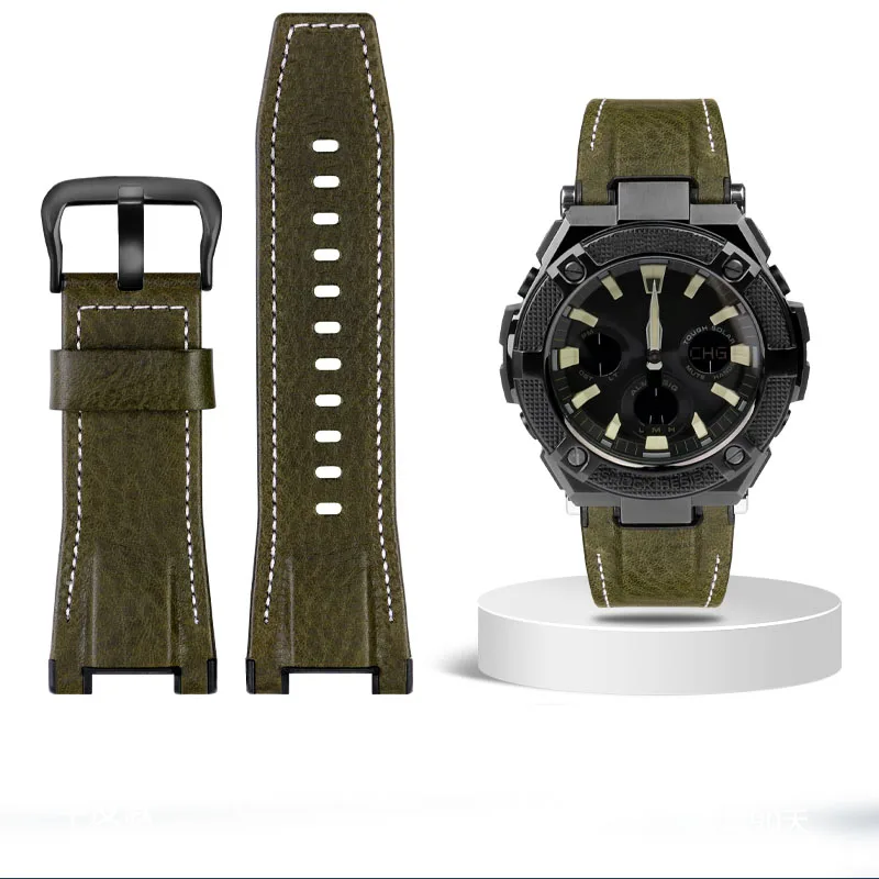 Premium Genuine Leather Watch Strap - Notched Design, 26mm Width