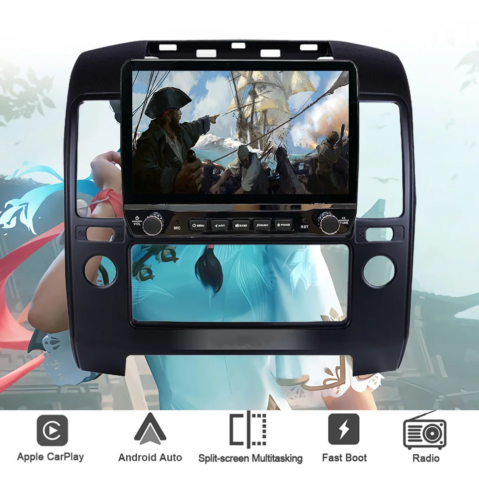 

8Core 8G+128G Carplay Auto Car Radio Audio Stereo For Nissan Navara D40 2004 - 2010 GPS Navigation DVD Cassette 4G Lte Head Unit