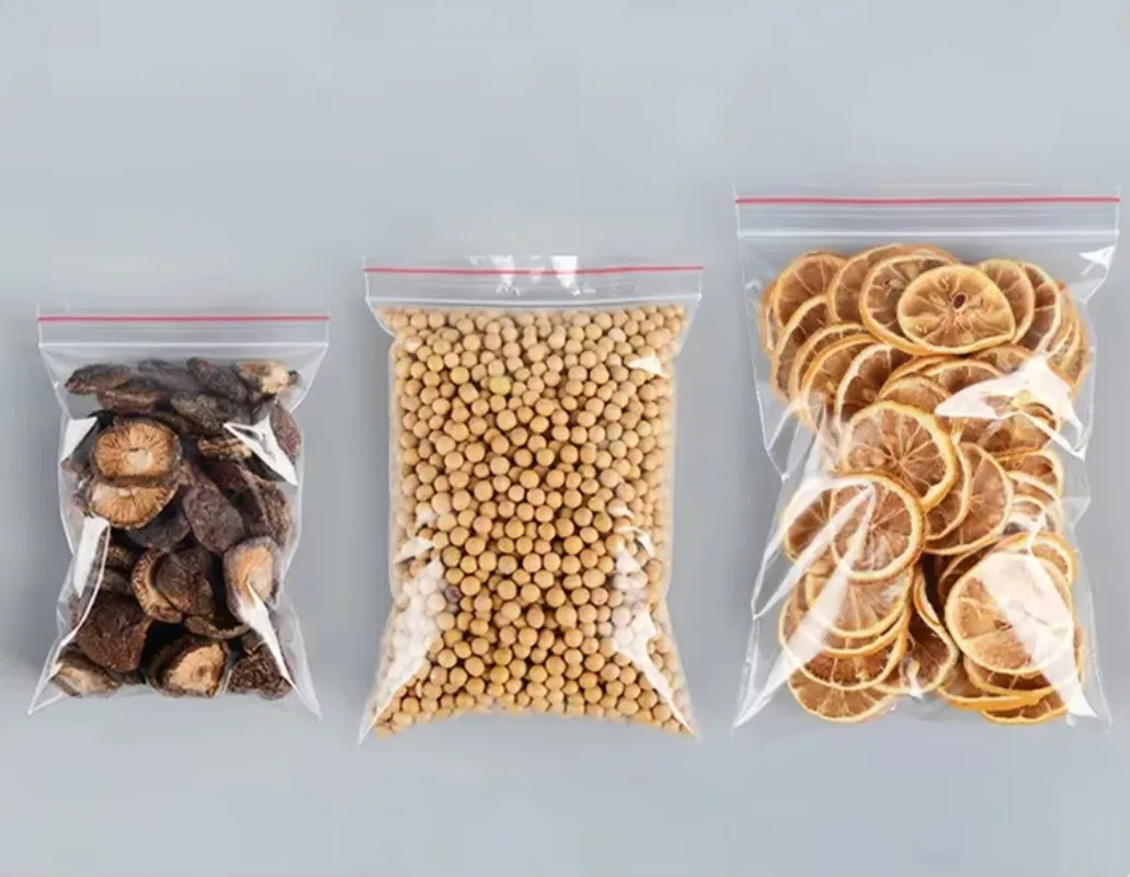 50micron 100pcs/pack High Clear PE Zip Lock Bags Reclosable Plastic Sugar Candy Dried Fruits Powder Books Gifts Cookies Pouches 6