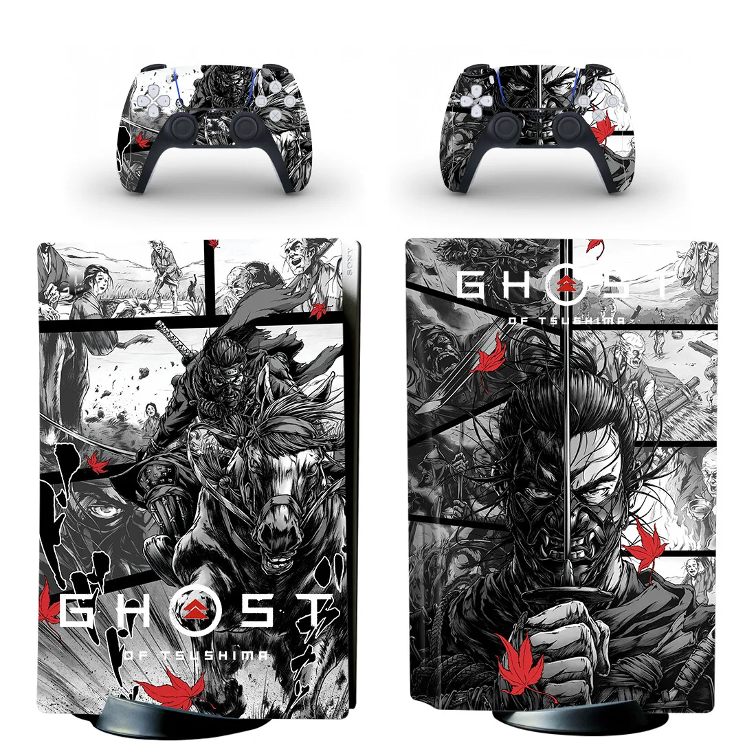 Ghost of Tsushima PS5 Disc Skin Sticker Decal Cover for Console Controller PS5 Disk Skin Sticker Vinyl gamepad protective skin vinyl decal skins game console protective skin custom stickers gamepad protective cover game controller sticker