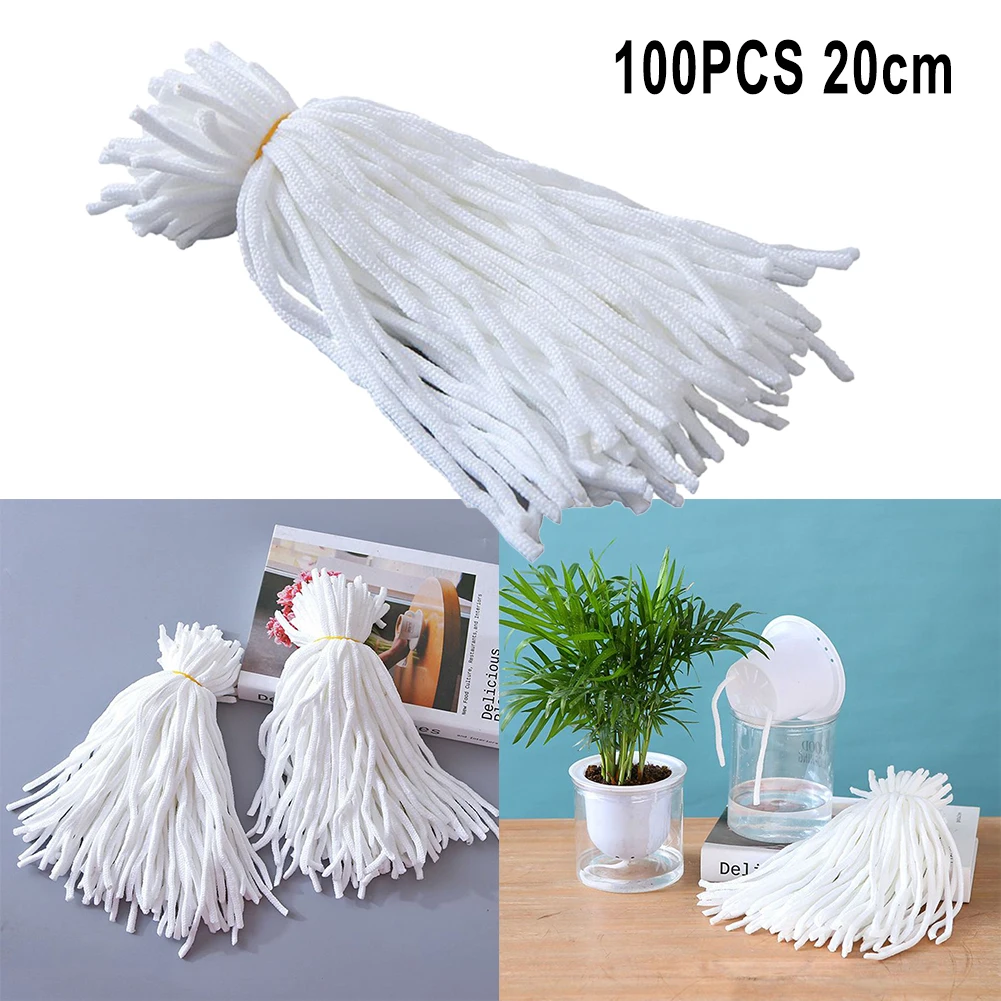 

100Pcs 20CM DIY Watering Absorbent Cotton Rope For Indoor Potted Plant Pot Watering Device System 2023 New