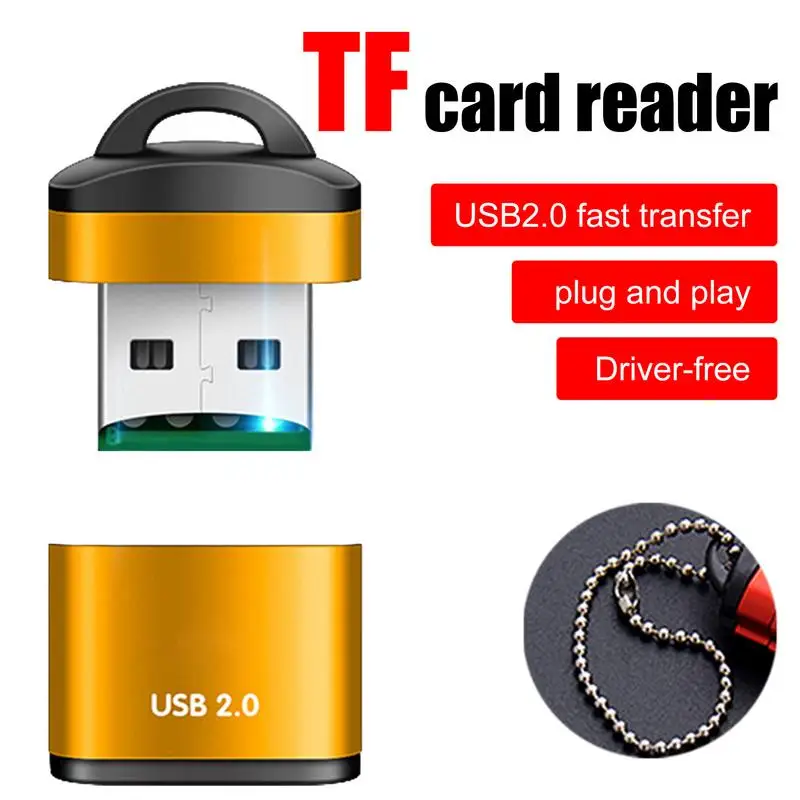 Mini High Speed USB 2.0 Card Reader TF Micro SD Memory Card Adapter For Computer Desktop Laptop USB Adapter Random Color