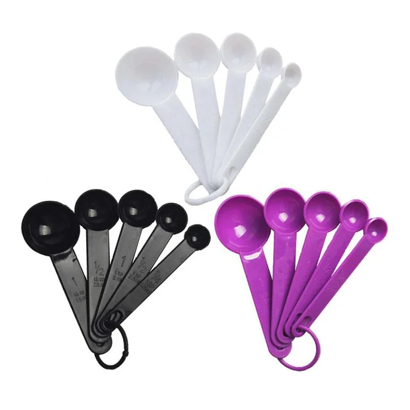 

5pcs/Set Measuring Spoon For Baking Kitchen Condiment Spoon 3 Colors Coffee Tea Measure Tool Baking Tool Kitchen Accessories