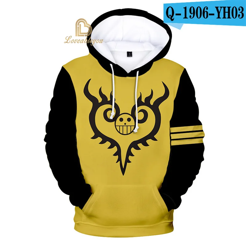 Anime One P Hoodies 3D Print Pullover Sweatshirt Monkey D Luffy Ace Sabo Shanks Law Battle Tracksuit Outfit Casual Outerwear
