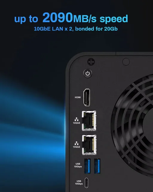 TERRAMASTER F4-424 Макс. 8 ГБ NAS-корпуса — 4 отсека Core i5 1235U, 10 ядер, 12 потоков, оперативная память DDR5, сетевое хранилище (без дисплея) 3
