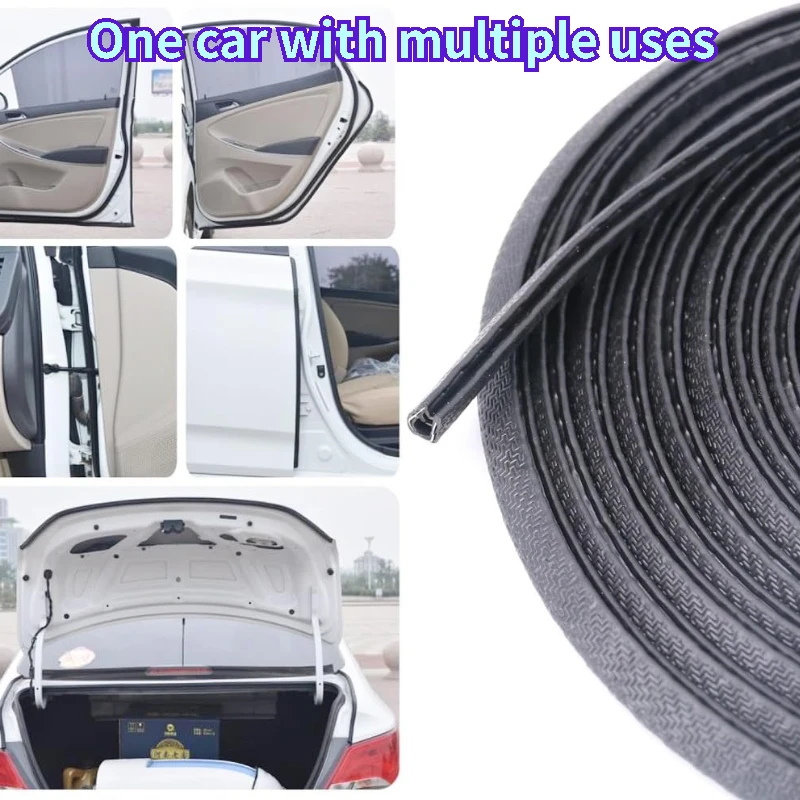 Enhanced U-Shape Rubber Edge Trim Seal for Vehicle Door Protection, 16.4 ft