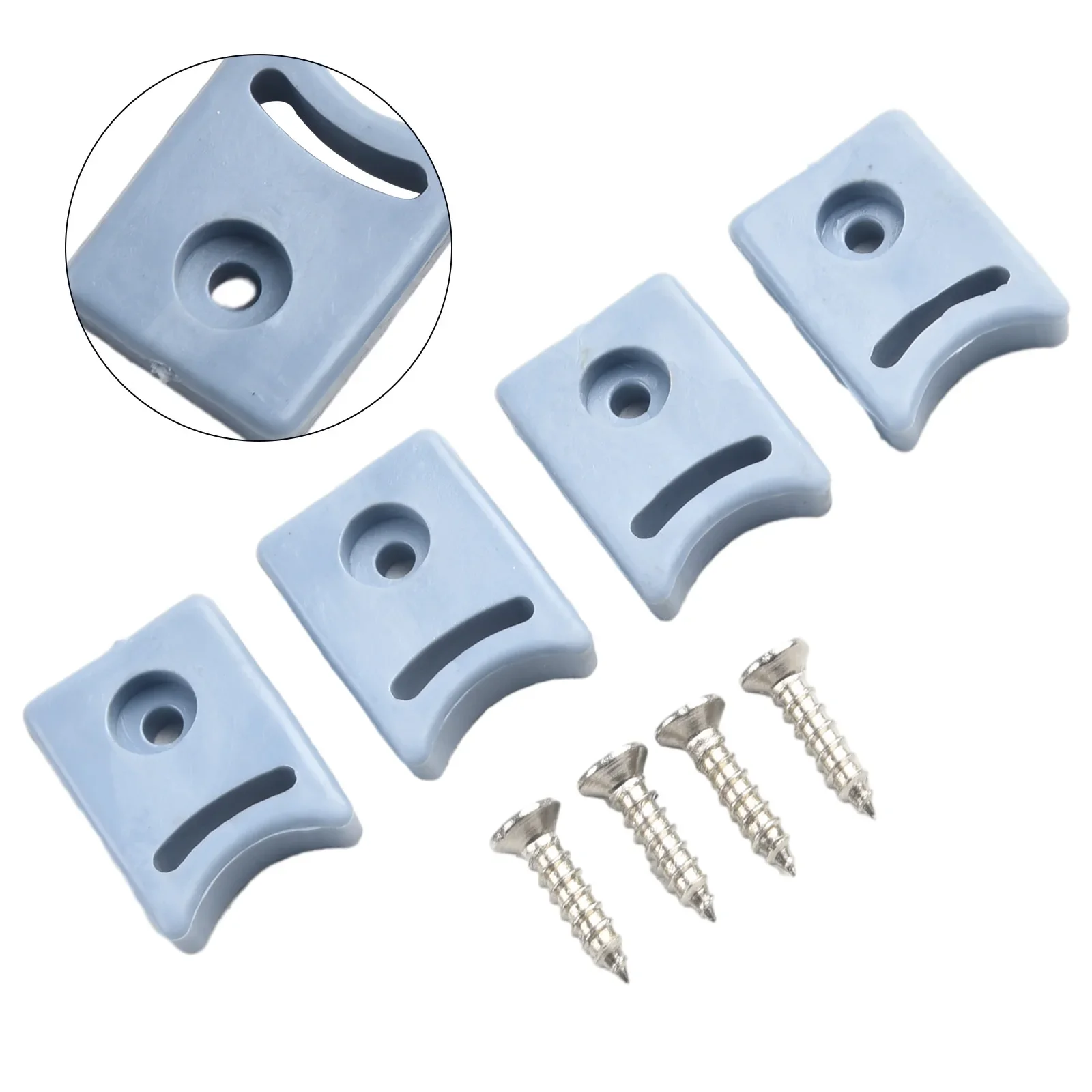 Shower Room Door Stops 4pcs Shower Room Door Pulley Rubber Stops/Bumpers Top And Bottom Hardware Bathroom Fixture Accessories