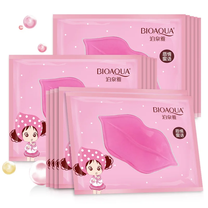 

50pcs BIOAQUA Crystal Collagen Lip Mask Moisturizing Nourishing Firming Lip Patches Lips Plumper Skin Care Products
