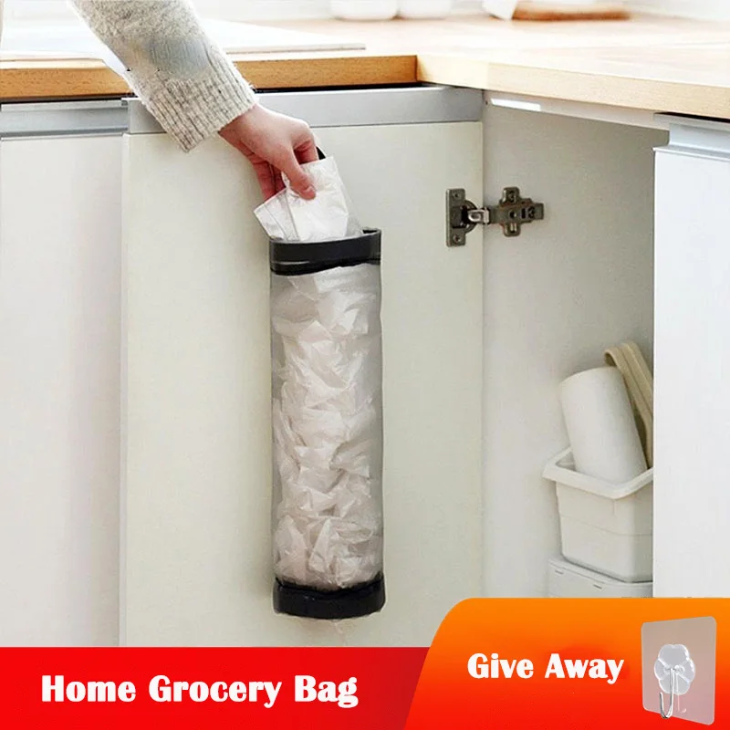 Kitchen Trash Hanging Storage Plastic Bags Organization Home Grocery