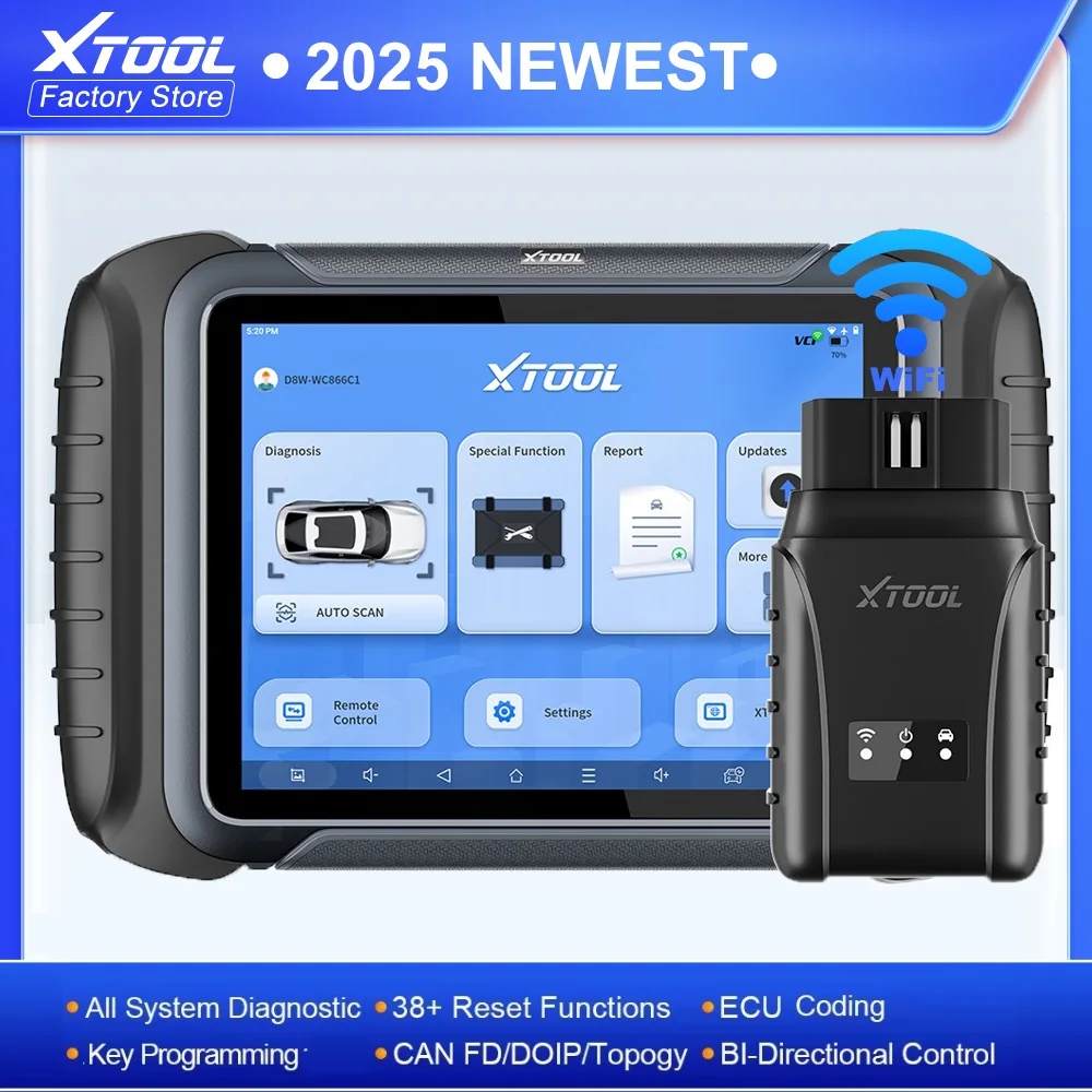 OBD2 Diagnostic Tool XTOOL D8W Bluetooth Diagnostic Tool Automotive Scanner ECU Coding Key Programming